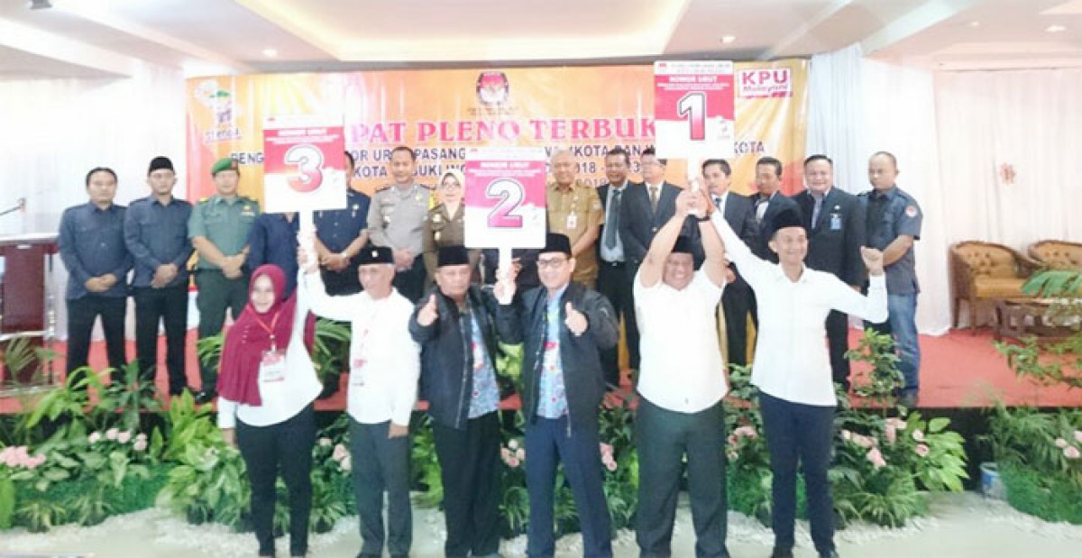 Nomor Urut Paslon Pilkada Lubuklinggau Ditetapkan