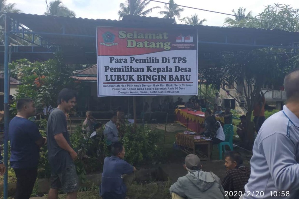 Pilkades Desa Lubuk Bingin Baru Berjalan Lancar