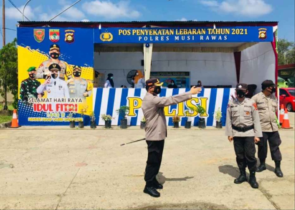 Polres Mura Monitoring Pos Penyekatan dan Pos Pengamanan