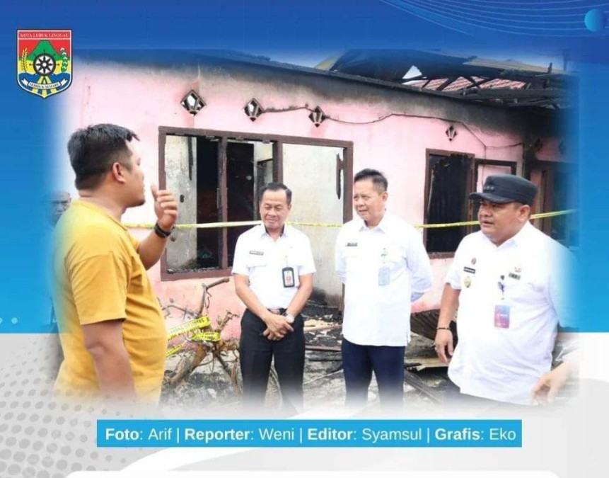 Pj Wako Tinjau Lokasi Kebakaran di Lubuk Tanjung