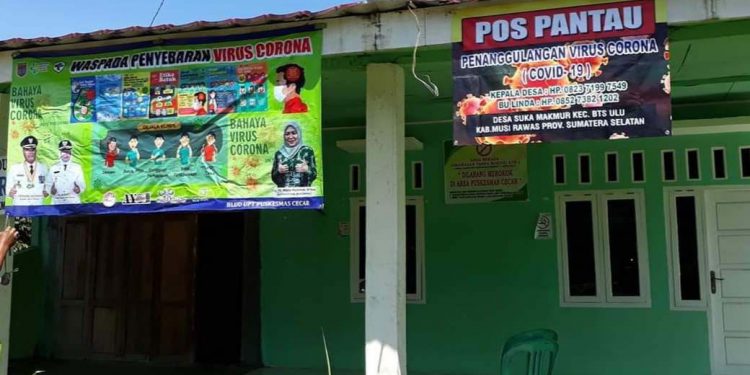 Cegah Penyebaran COVID-19, Suka Makmur Dirikan Pos Pantau