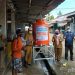 Hindari Paparan Covid-19, Camat Purwodadi Lakukan Semprot Disinfektan