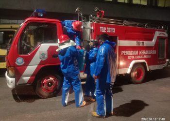 Dua RS di Lubuk Linggau Disemprot Disinfektan