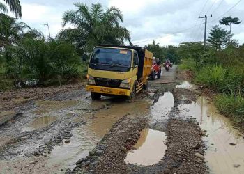 Jalan Penghubung Desa Rusak Parah