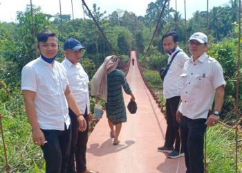 Rehab Jembatan Gantung Rampung Dikerjakan