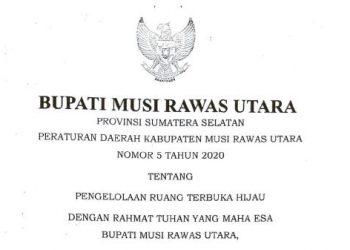 Perda Muratara Nomor 5 Tahun 2020 Tentang Pengelolaan Ruang Terbuka Hijau