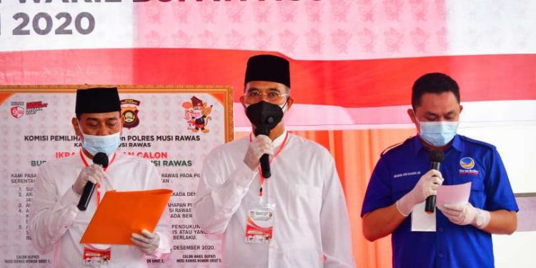 Komitmen Moral Sukseskan Pilkada, H2G Mulya Ikuti Ikrar Cabup dan Cawabup Mura