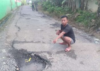 Rawan Kecelakaan, Warga Kelurahan Kenanga Berharap Perbaikan Jalan