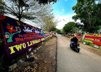 Pasca Pelantikan Oktaviano, Puluhan Karangan Bunga Hiasi Kantor DPU CKTR&P Mura