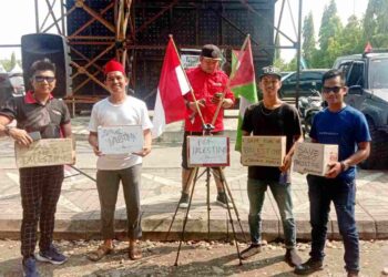 Peduli Palestina, Jurnalis Gelar Donasi di Taman Beragam