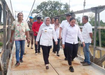 Jembatan Gantung Multifungsi di Desa Pelawe Sudah Bisa Dimanfaatkan