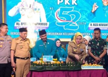 Hj Ratna Machmud Hadiri Peringatan HKG-PKK Ke-52 Tingkat Kabupaten Musi Rawas