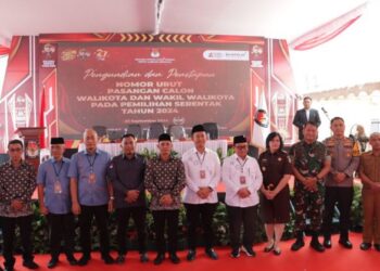 KPU Lubuklinggau Undi Nomor Urut Paslon Pilkada Lubuklinggau 2024