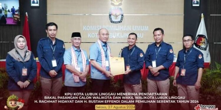 KPU Lubuklinggau Terima Pendaftaran Bapaslon Yoppy-Rustam